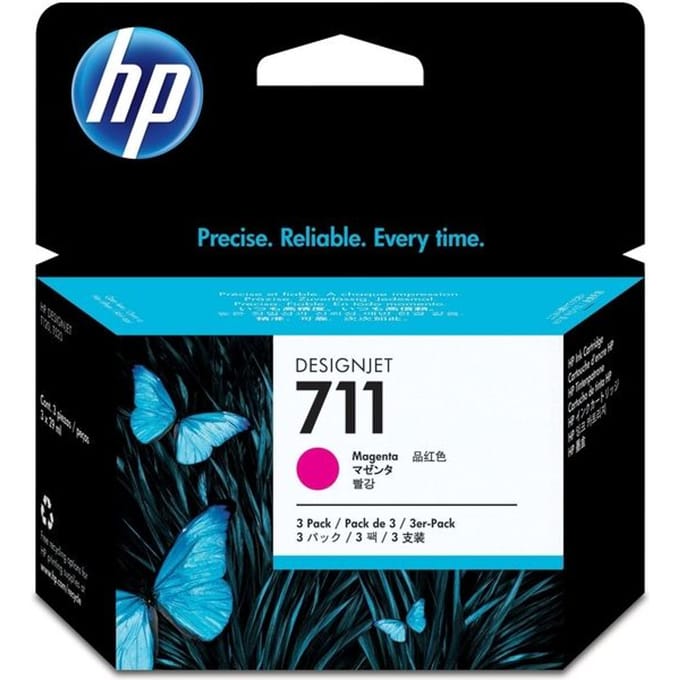 Inktcartridge hp cz135a 711 rood