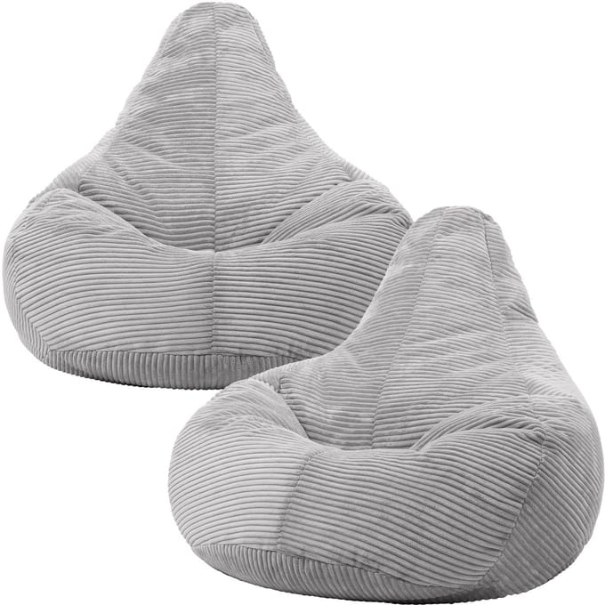 icon - Dalton Zitzak Fauteuil - Set van 2 - Gaming - Ribfluweel - Grijs