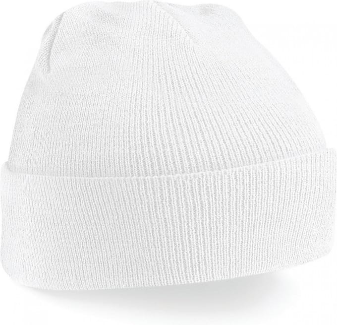 Gebreide muts polyester wit