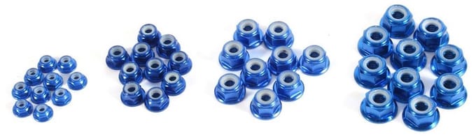 Aluminium M5 Hex Moeren Set van 10 Stuks, Lichtgewicht en Sterk, Ideaal voor Hardware en Buitengebruik