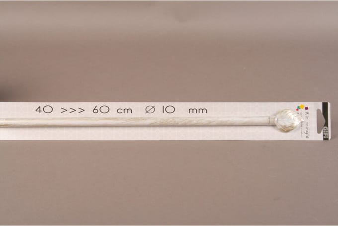 Gifi Diffusion - Uitschuifbare gordijnroede - 40-60 cm - antiek witte bladpunt