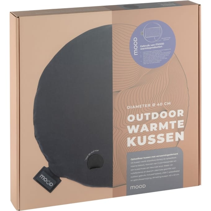 Warmtekussen Mood outdoor rond 40cm grijs