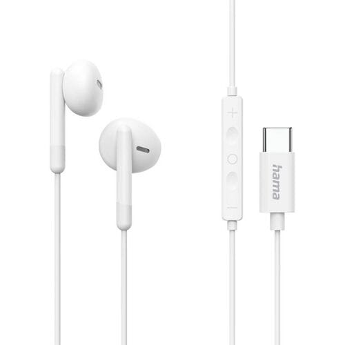 Hama Classy Earplugs Kabel Stereo Wit Volumeregeling Mobiele telefoon