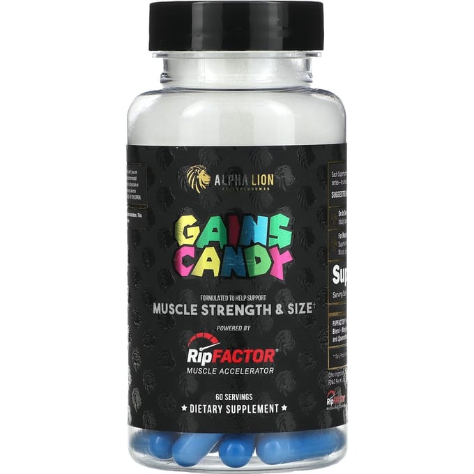 ALPHA LION, Gain Candy, RipFactor, 60 capsules