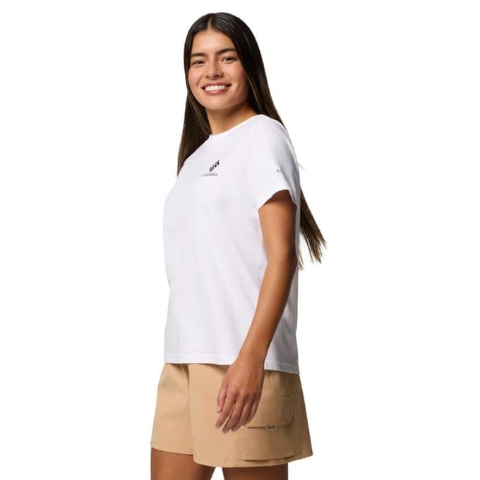 Columbia Dames/Dames Rolling Bend Grafisch T-shirt (Wit)