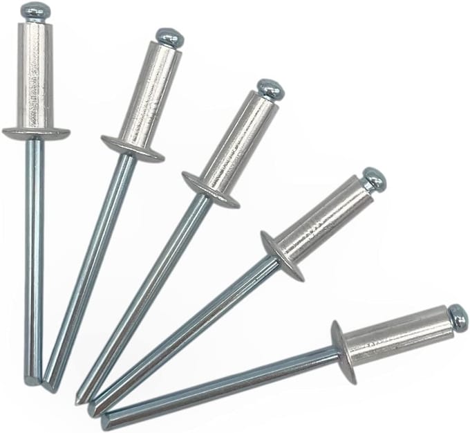 400 Stuks Blindklinknagels Open Type 4 x 12 mm Aluminium Klinknagel en Stalen Kern