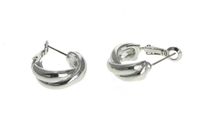 Behave - Oorringen zilverkleur gedraaid design elegant 1,8 cm
