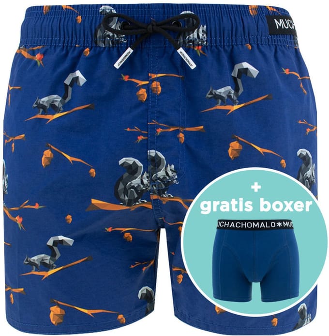 Muchachomalo heren rits zwemshort squirrel