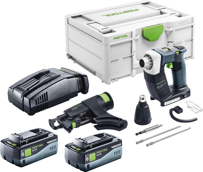 Festool DURADRIVE DWC 18-4500 Basic accuschroevendraaier 18 V 14 Nm borstelloos + 2x accu 8.0 Ah + snellader + systainer
