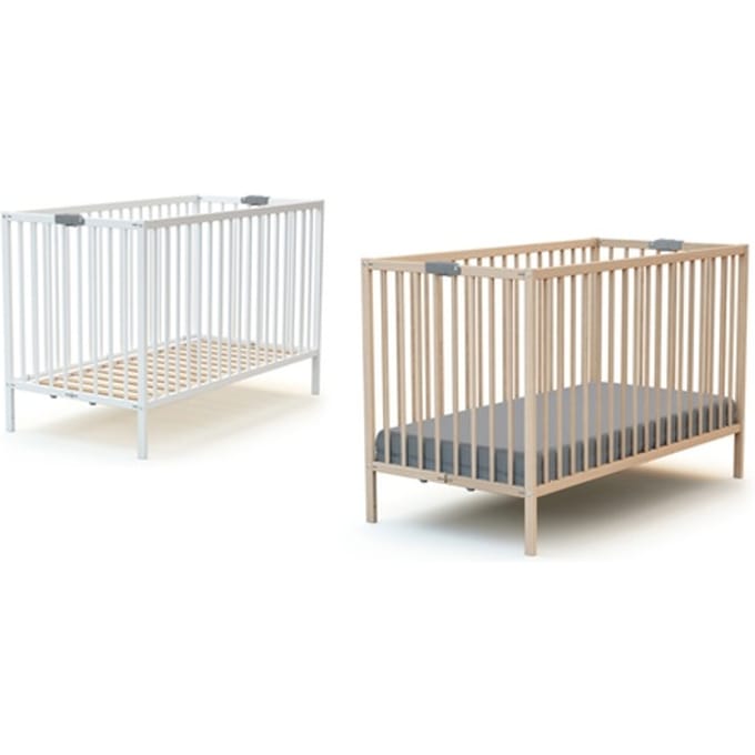 WEBABY - Opvouwbaar kinderbed in hout Beuken onbewerkt 60 x 120 cm FLEX