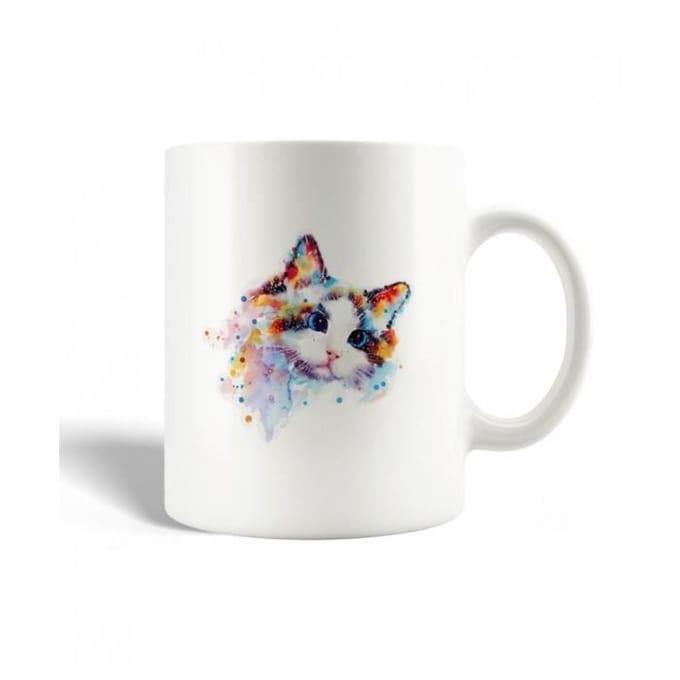 Mug en Céramique - Chat Bengal - Multicolore - 30cl - Compatible Lave-Vaisselle - 9,5cm
