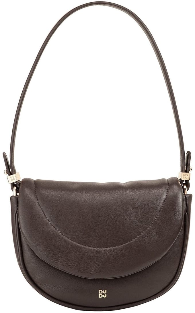 DuDu Schoudertas Leder 22 cm - Dames - coffee brown