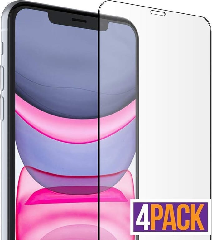 4x Screenprotector Tempered Glass Glazen Gehard Screen Protector 2.5D 9H (0.3mm) - Geschikt Voor: iPhone 11
