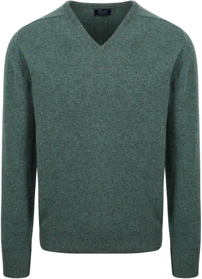 William Lockie Pullover Wol Moorland Groen - Maat 3XL - Heren - Pullovers