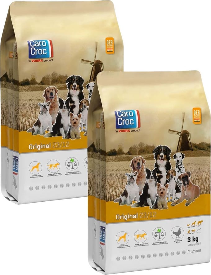 Carocroc Original Vlees&Gevogelte&Rijst - Hondenvoer - 2 x 3 kg