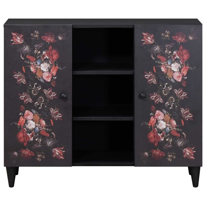 vidaXL - Opbergkasten - Multikleur - 90 - x - 33,5 - x - 75 - cm - Massief - Mango - Hout