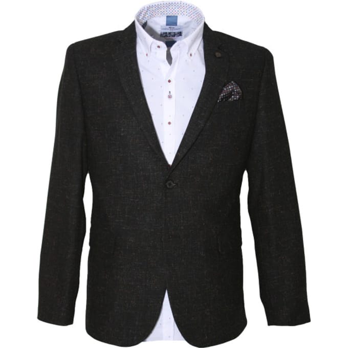 Carter & Davis - Casual colbert - Heren - 52 - Zwart - Wol - 2628-7424