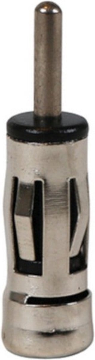 antenne adapter ISO-DIN universeel staal zilver