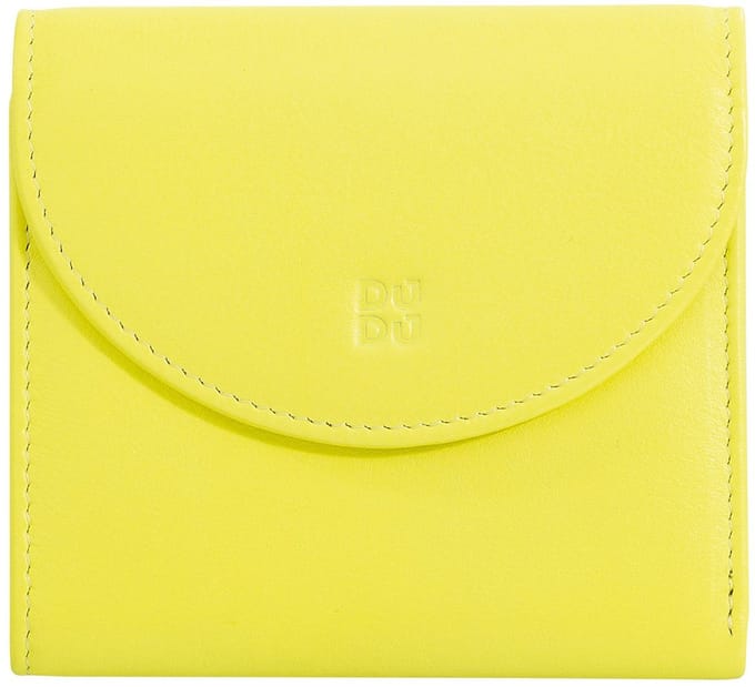 DuDu Malaita Portemonnee Leder 11 cm - Dames - Horizontaal - citrus yellow