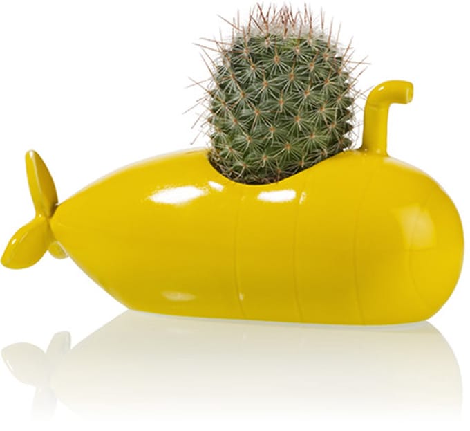Onderzeeër bloempot - Klein/geel