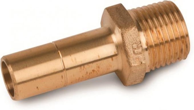 Wavin Hep2o Insteekkoppeling 2 aansluitingen - Messing aansluitsuk 22mm x 3/4"buitendraad