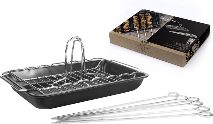 Gusta Braadpan voor op de barbecue 3-in-1 - bbq accesoires