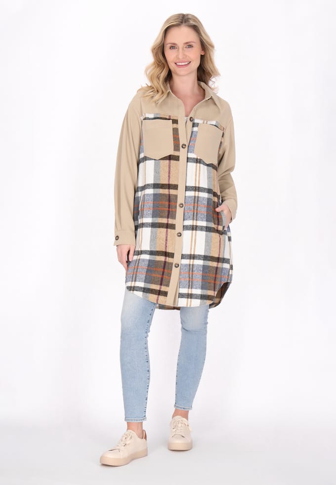 usha Overhemd vrouwen beige veelkleurig