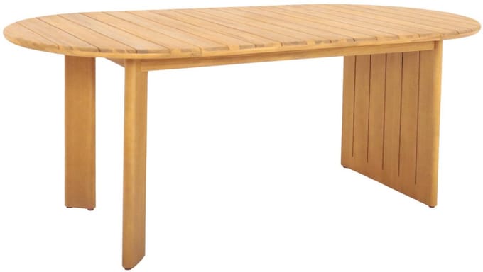 sweeek - Ovale tuintafel van acaciahout met plek voor 6 200cm - bosca