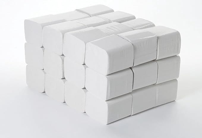Toiletpapier Bulk - Plat Interleaved - Dagelijks Gebruik - Zacht Absorberend - 9000 Vellen - Wit