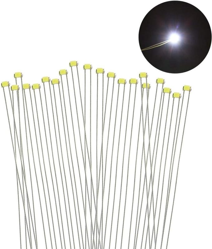 20 Stuks Voorgesoldeerde SMD LED 0402 voor Modelbouw en Diorama's