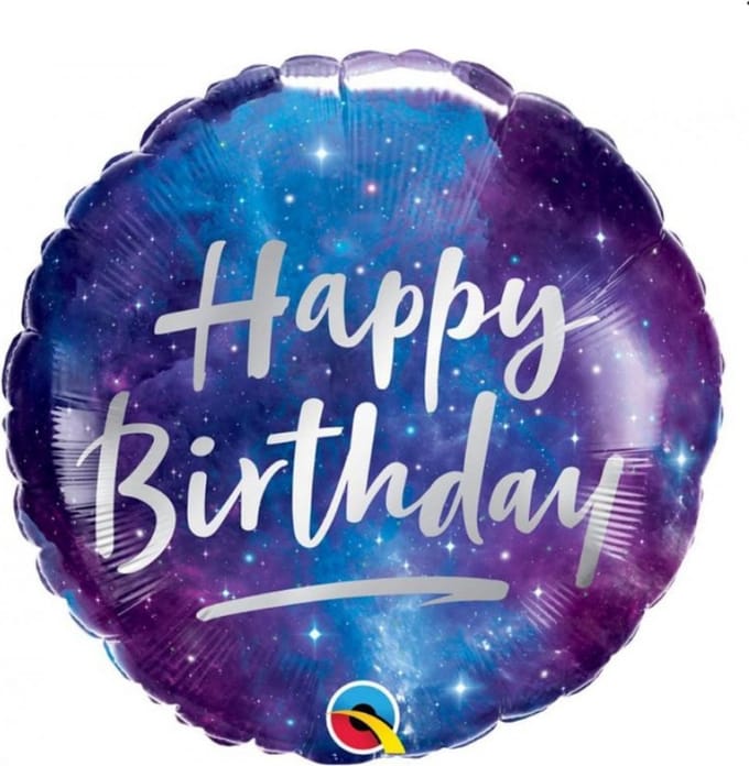 happy birthday galaxy folie ballon
