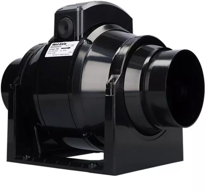 Vent-Axia kunststof buisventilator met timer 290m3/h Ø 100mm – Lineair 100T