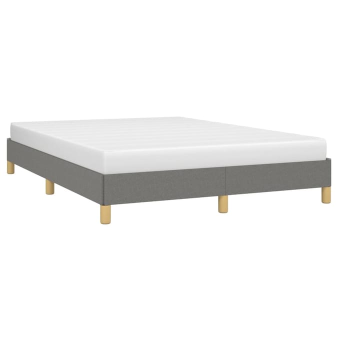 vidaXL - Bedframe - zonder - matras - stof - donkergrijs - 140x190 - cm