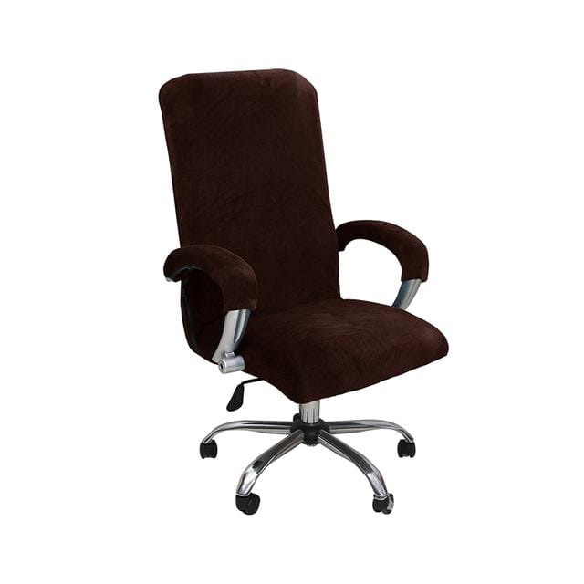 Housse de Chaise Élastique en Velours Housse de Chaise Usage Bureau Housse de Fauteuil Internet Café Cinéma Housse de Siège de Chaise d'Ordinateur Usage Bureau Pour Usage Domestique M Size café