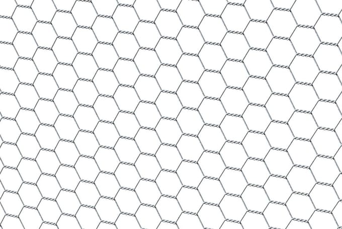 Zeshoekig gaas - verzinkt - 13 x 13 mm mazen - 100 cm hoog - 10 m lang