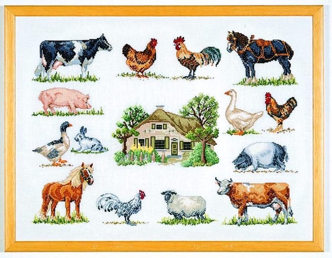 Permin borduurpakket boerderijdieren 70-6420