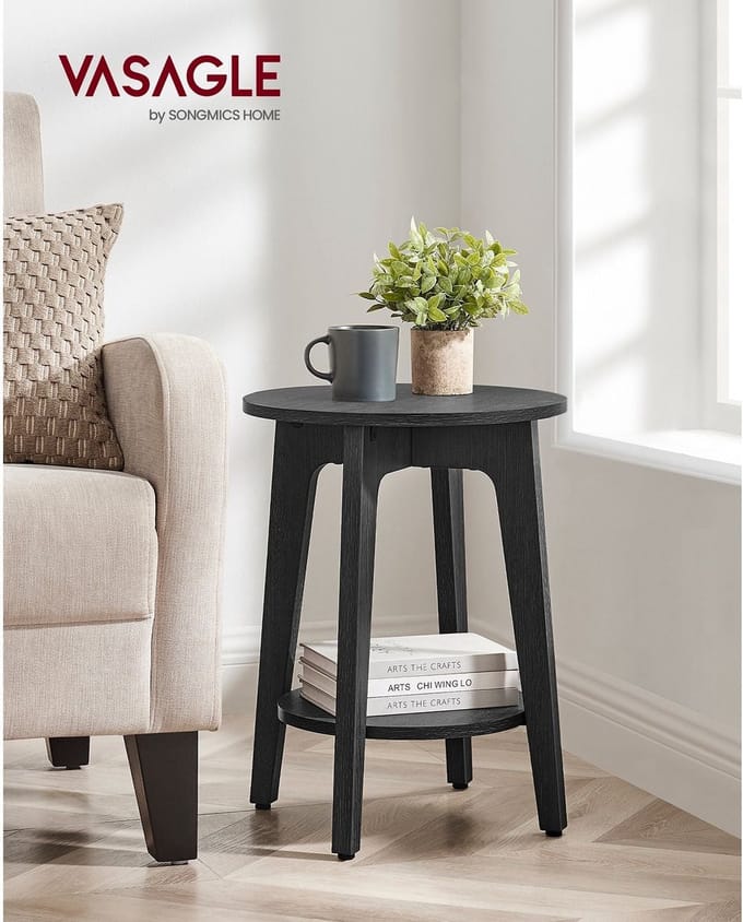 Bijzettafel - Nachtkastje - Modern - Van hout - Zwart