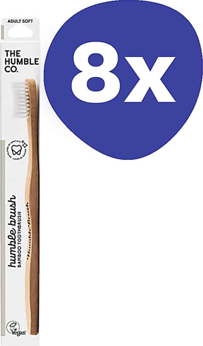 Humble Tandenborstel Bamboe Wit (8 stuks)