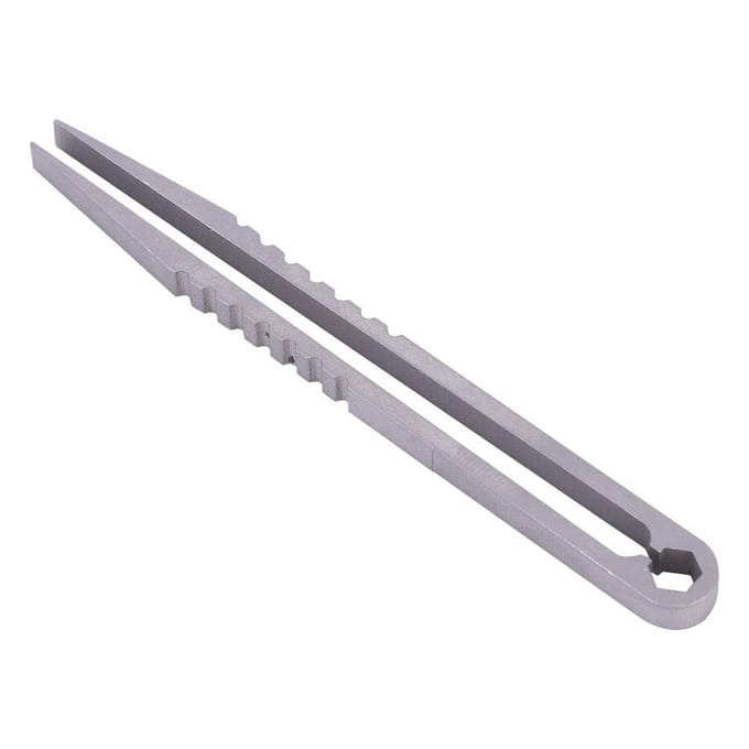 Draagbare EDC Titanium Legering Pincet Outdoor Survival Kamperen Reizen Mini Tool gray