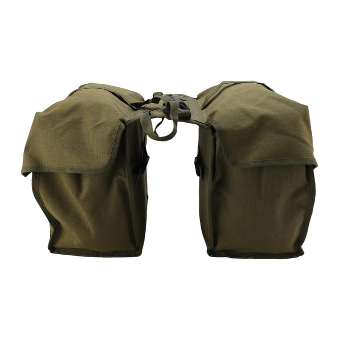 Fietstas Dubbele Tas Waterdicht Canvas Grote Capaciteit Fiets Achterdrager Dubbele Zijtas voor Fietsen black