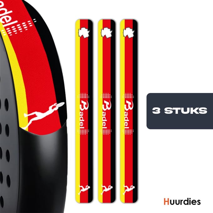 Badel® Padel Protector Sticker – 3 Stuks – Lichtgewicht Frame Bescherming – Geen Invloed op Balans