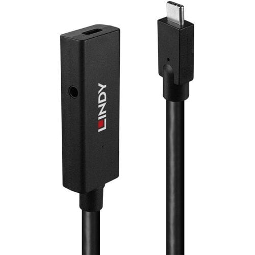 LINDY 43364 USB-C-kabel USB 3.2 Gen2 USB-C stekker, USB-C bus 5.00 m Zwart