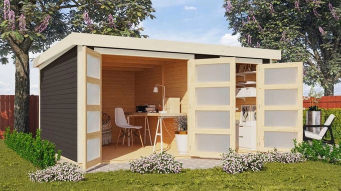 Tuinhuis Mühlentrup 3 Grijs 404 x 332 cm