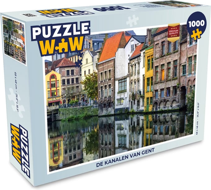 Puzzel De kanalen van Gent - Legpuzzel - Puzzel 1000 stukjes volwassenen