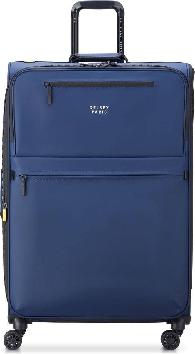 DELSEY PARIS Maubert 2.0 4 Double Rolls Expandable Trolley WP 79 Marine Blue Donkerblauw