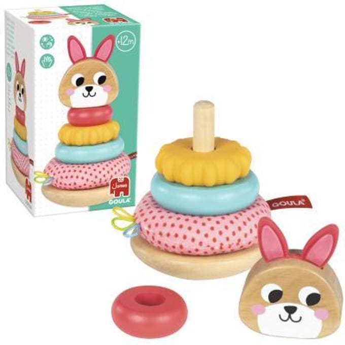 Goula Stacking Rabbit Baby- en peuterspeelgoed Houten speelgoed