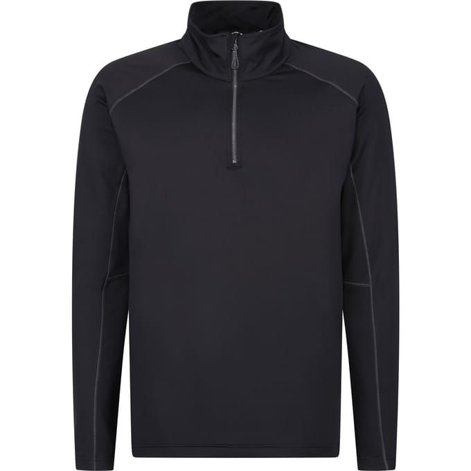 Regatta Heren Core Stretch Half Zip Midlayer (Zwart)