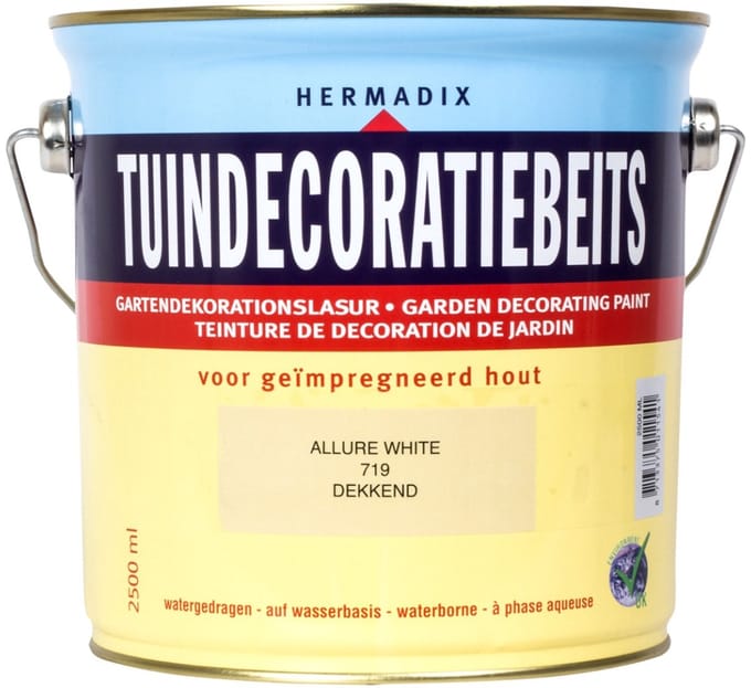 Hermadix Tuindecoratiebeits dekkend 719 Allure White - 2,5 liter