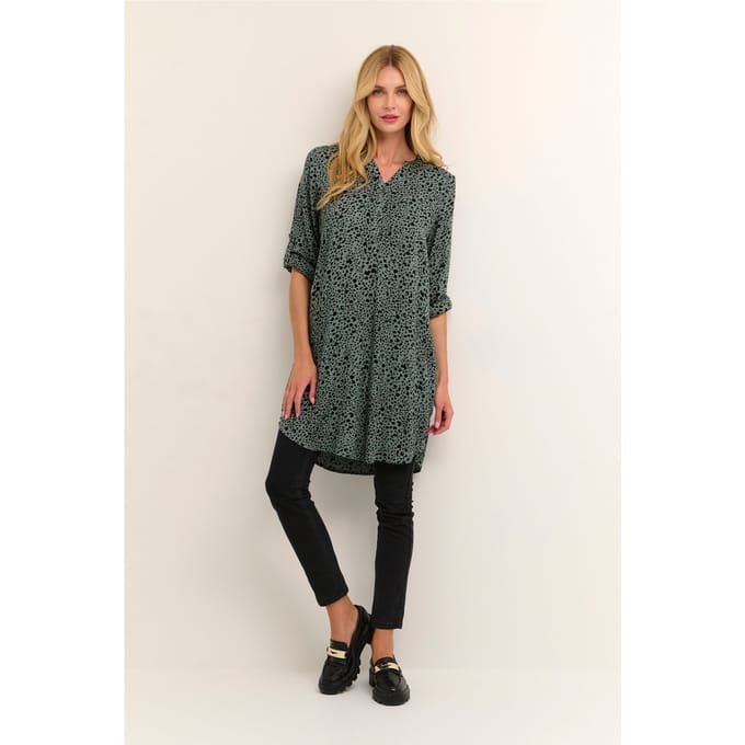 Jurk Regular fit black green