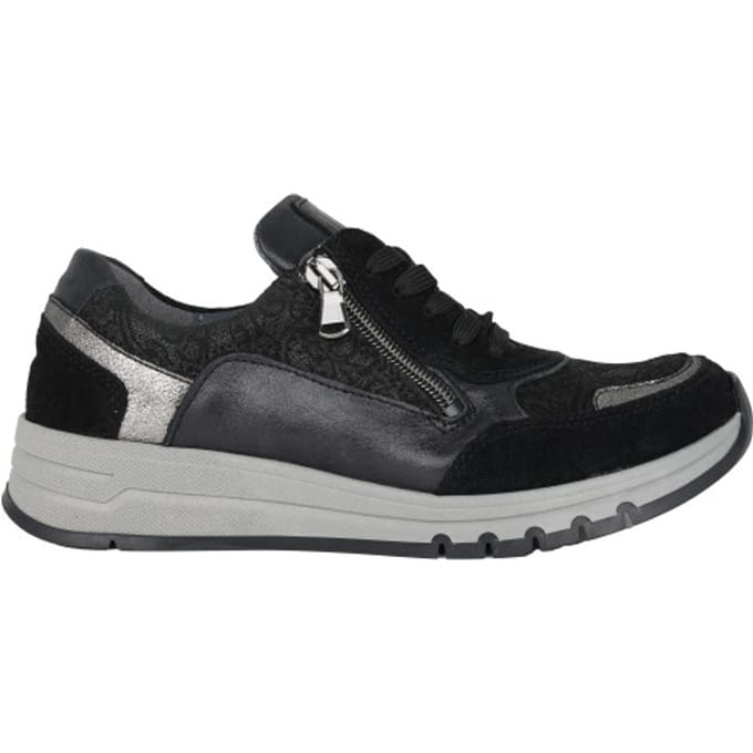 Waldläufer H-April - dames sneaker - Zwart - maat 37 (EU) 4 (UK)